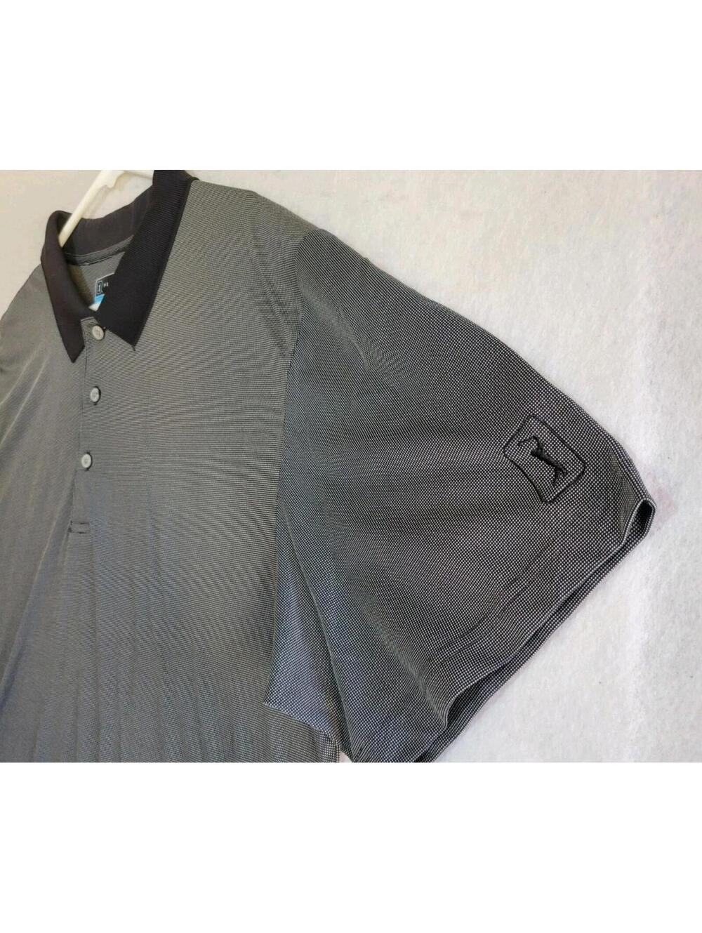 PGA Tour Men’s 2XL Performance Golf Polo Dark Gray Black - Picture 5 of 8
